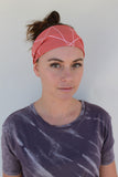 Sport Headwrap - Clay/Light Pink Slash