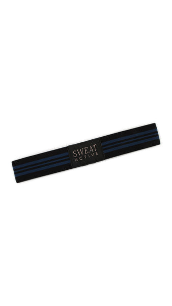 Sport Headband - Black/Midnight Wide Stripe